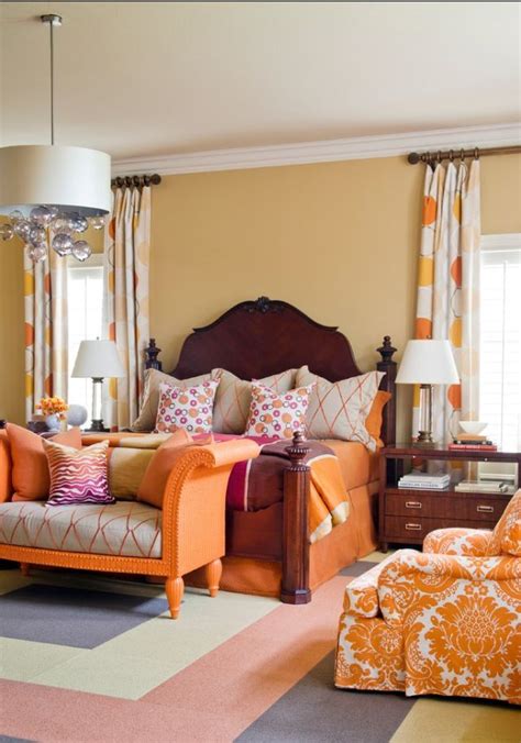 Spare bedroom | Eclectic bedroom design, Bedroom orange, Sophisticated ...