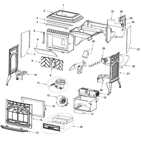 Quadra Fire Castile-C Freestanding Pellet Stove | Quadra-FireParts.com