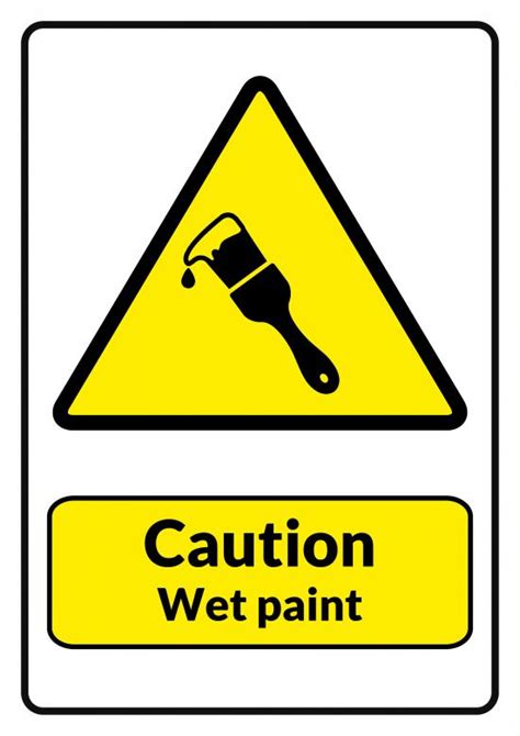 Caution Wet Paint Sign - ClipArt Best