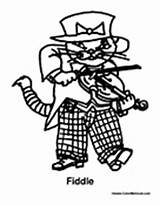 Fiddle Coloring Page Pages sketch template