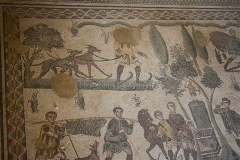 Mosaic Floor of a Roman Villa Editorial Stock Image - Image of mosaic ...