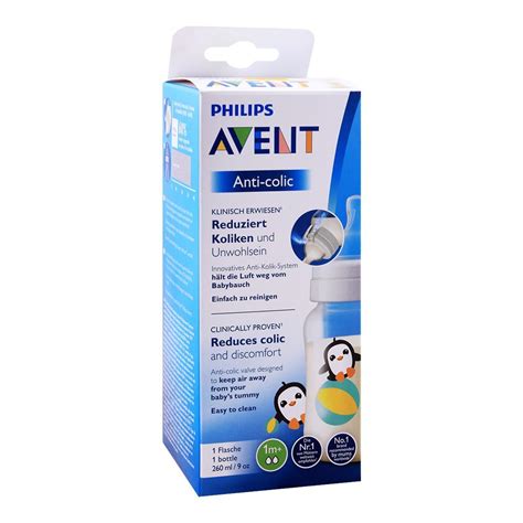 Order Avent Anti-Colic Feeding Bottle, 1m+, 260ml/9oz, Penguin, SCF821/13 Online at Best Price ...