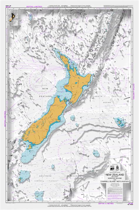 New Zealand Nautical Chart - South Arrow Maps