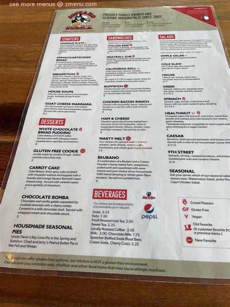 Menu at Jockamo Upper Crust Pizza pizzeria, Indianapolis, Otis Ave