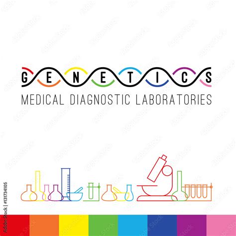 Genetics logo white. Stock Vector | Adobe Stock