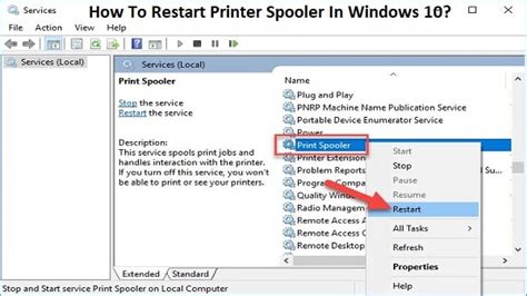 How to Restart Printer Spooler in Windows 10? | Printerisofflinefix