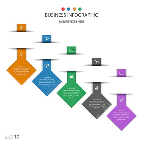 5 Steps Infographic Vector PNG Images, Business Infographic Design ...