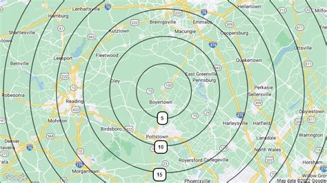 5 Mile radius : Scribble Maps