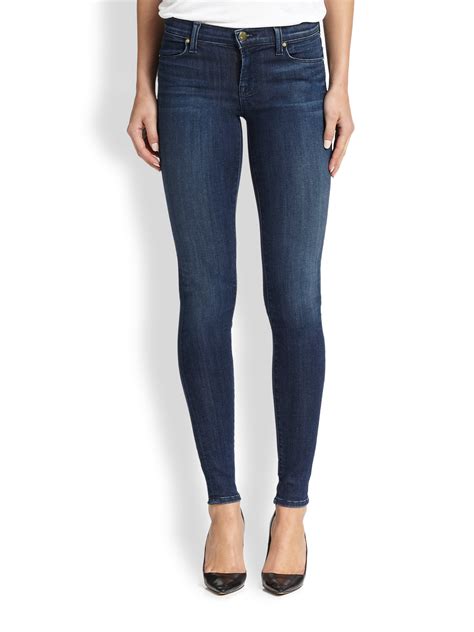 J Brand 620 Mid-Rise Super Skinny Jeans in Blue - Lyst