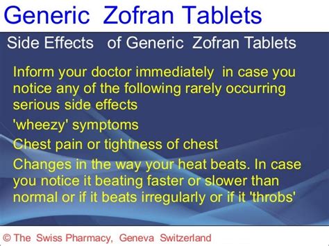 Generic Zofran Tablets for Prevention of Nausea and Vomiting