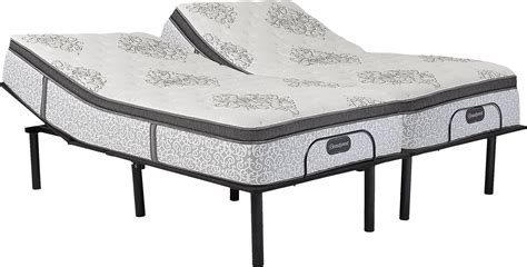 Beautyrest Legend Bradford Split King Mattress with RTG Sleep 2000 Adjustable Base - Rooms To Go