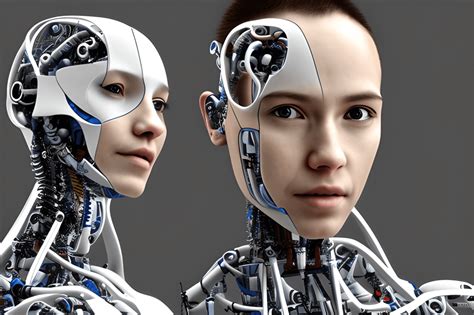 HumanRobot Hybrid Graphic · Creative Fabrica