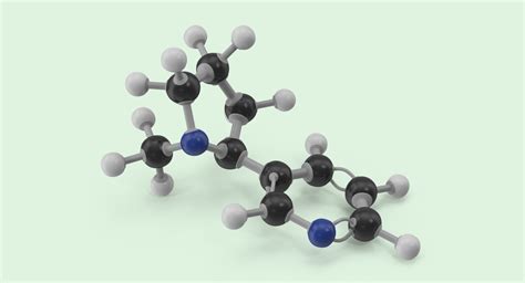 3d nicotine molecule model