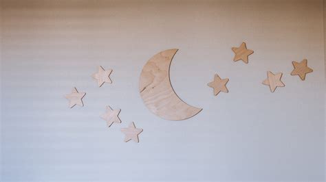 Moon & Stars Timber Wall Hanging - Oh Coco