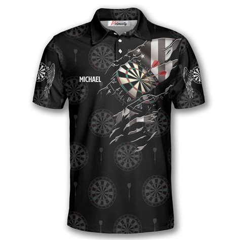 American Athlete Red Custom Darts Shirts for Men - Primesty