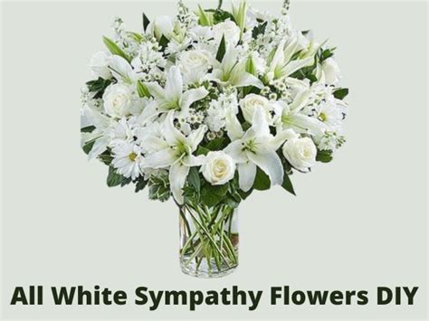 All White Sympathy Flowers DIY | Flowersandflowerthings