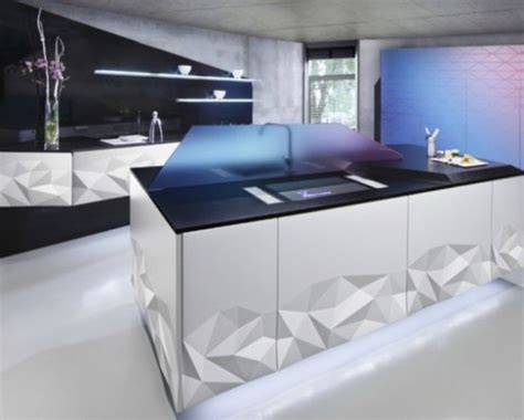 Futuristic Kitchen Design Inspired By Origami - DigsDigs