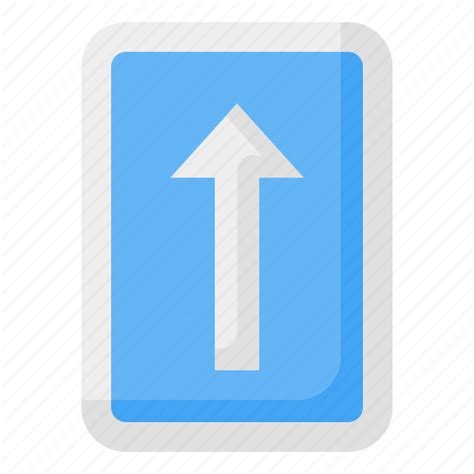 One way, straight, arrow, direction, traffic, sign, signaling icon - Download on Iconfinder