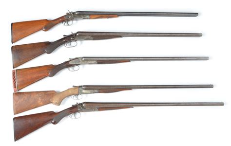 Lot Detail - (A) LOT OF 5: ANTIQUE SIDE BY SIDE SHOTGUNS.