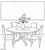 Living Room Table coloring Page sketch template