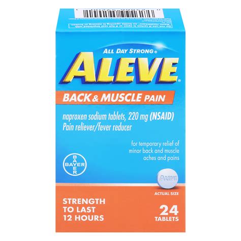 Save on Aleve All Day Strong Back & Muscle Pain 220 mg Tablets Order Online Delivery | GIANT