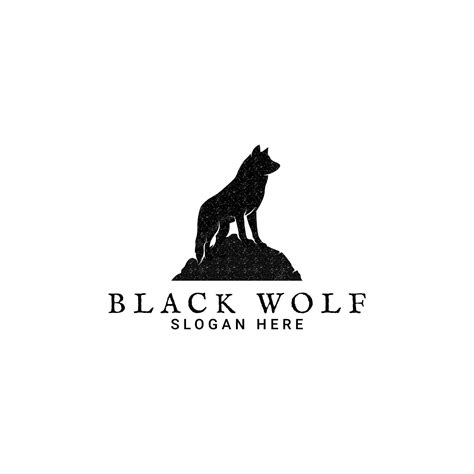 Premium Vector | Black wolf logo, inspired by wolf shadow