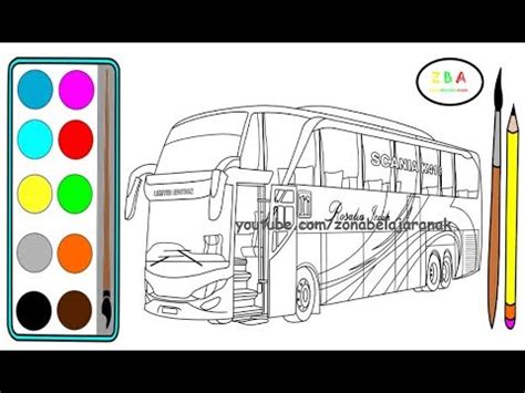 Mewarnai Gambar Bus Pariwisata Gambar Mewarnai - IMAGESEE