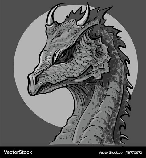 Dragon head Royalty Free Vector Image - VectorStock