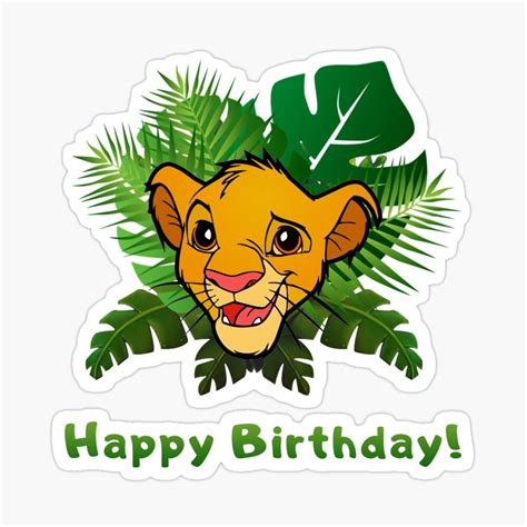Happy Birthday - Lion King - Simba Sticker by RotemButzian in 2021 | Lion king stickers, Lion ...