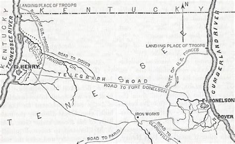 Fort Donelson, Tennessee, February 1862, battle map | House Divided