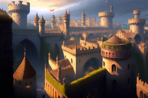 Lexica - Medieval capital city, fantasy, huge castle, hyper detailed ...