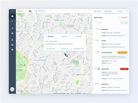 Fleet Management System | Map layout, Dashboard design, Web layout design