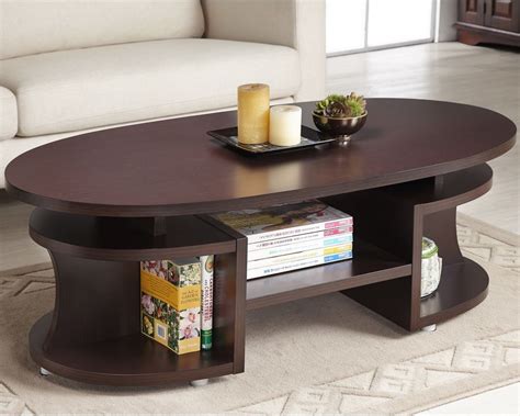 Modern Walnut Coffee Table W Shelves Cocktail TV Table Living Room Furniture New # ...