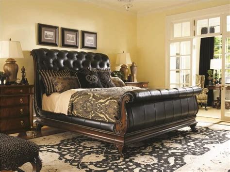 sipdecor.com | Sleigh bedroom set, Leather sleigh bed, King size bedroom sets