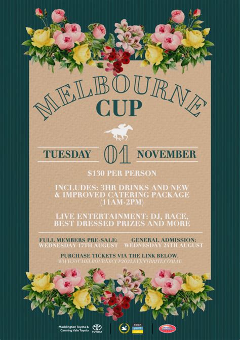 MELBOURNE CUP TICKETS NOW AVAILABLE! - Swan Yacht Club