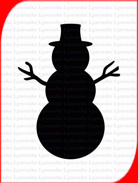 Snowman Silhouette SVG, Svg, Dxf, Cricut, Silhouette Cut File, Instant ...