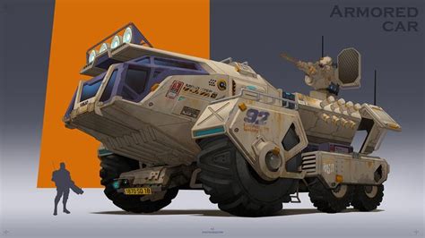 ArtStation - Armored car, yunfei xu | Armored vehicles, Futuristic cars ...