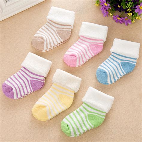 1 Pair Elastic Cotton Baby Socks Breathable Newborn Floor Socks Infant ...