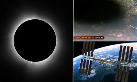 See the solar eclipse from SPACE: Watch the incredible moment the ...