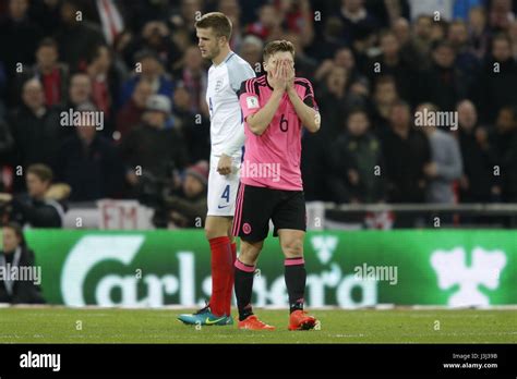 ERIC DIER & JAMES FORREST ENGLAND V SCOTLAND WEMBLEY STADIUM LONDON ENGLAND 11 November 2016 ...