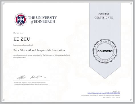 Data Ethics AI and Responsible Innovation - My 147th certificate from Coursera - KZHU.ai 🚀