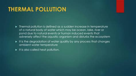 SOLUTION: Thermal pollution - Studypool