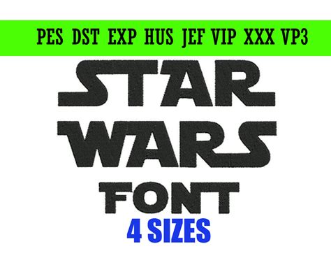 Star Wars Embroidery Font Machine Embroidery – SVG Shop