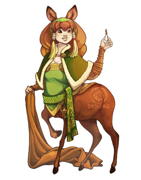 Daghny - Doe taur - NPC in Okhong #centaur #taurs #doe #sewer #deer #taur #fantasy #art # ...