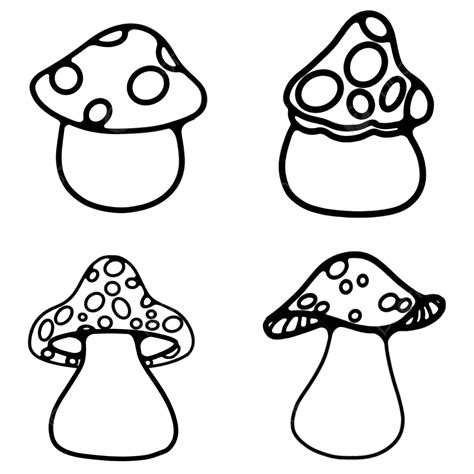 Line Art Mushroom, Mushroom Drawing, Mushroom Sketch, Mushroom Png PNG Transparent Clipart Image ...