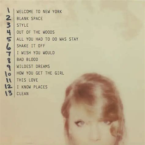 1989 Full Track List Has Been Released by Taylor Swift - Justrandomthings