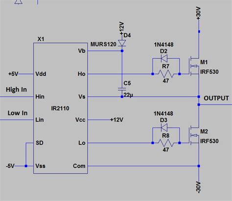 Ir2110 mosfet driver circuit diagram - questionsinput