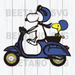 Snoopy Driving Motobike SVG, Funny Snoopy SVG, Cartoon SVG