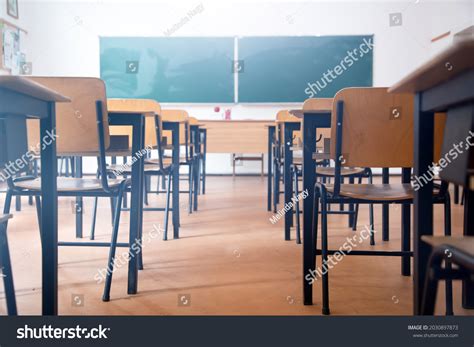 Back School Concept Empty Classroom Chairs Stock Photo 2030897873 ...