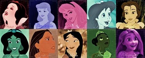 Princesses Colors - Disney Princess Fan Art (18818686) - Fanpop